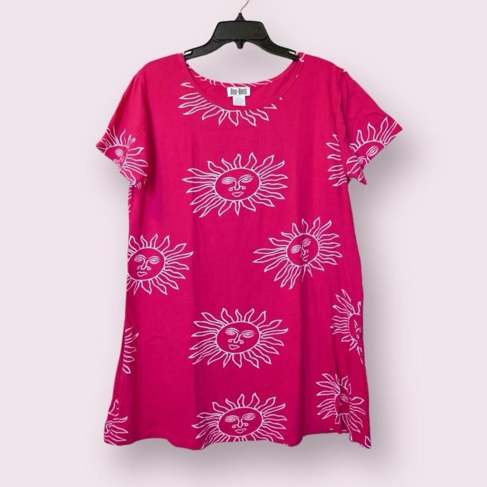 Hot Pink Sun Shirt Dress